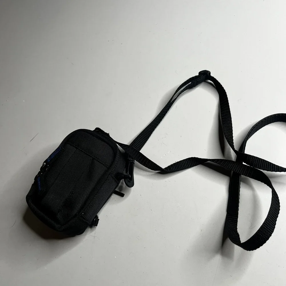 Sony Compact Camera Case Black Nylon Padded Shoulder Bag with Belt Loop